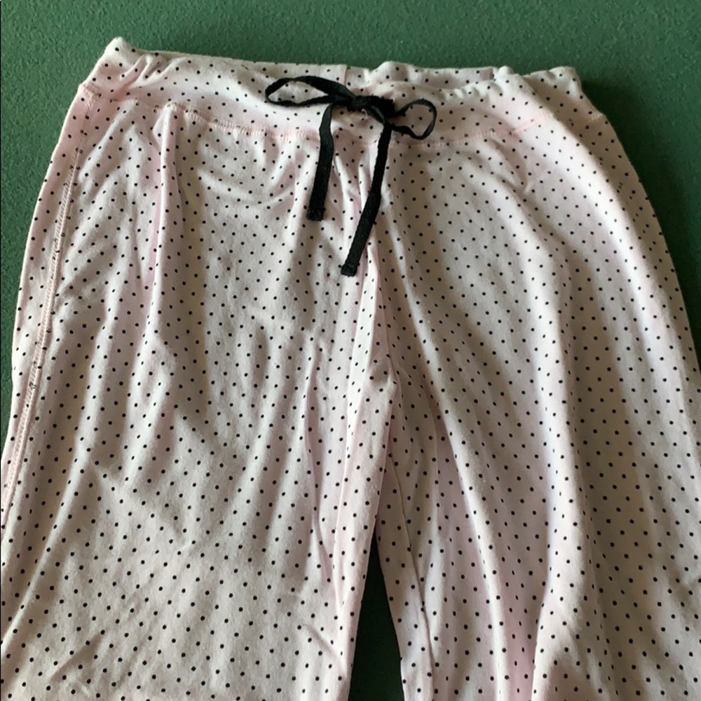 Blush pink and black dotted pajamas - Picture 3 of 5